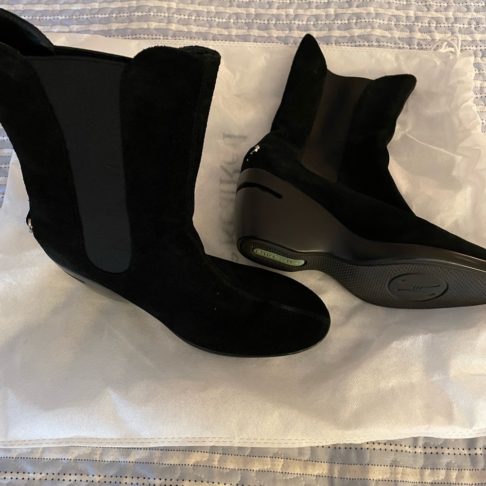 Cole Haan Nike Air - wedge black suede boots